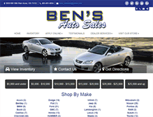 Tablet Screenshot of bensautosales.com